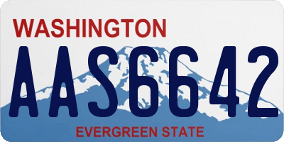 WA license plate AAS6642