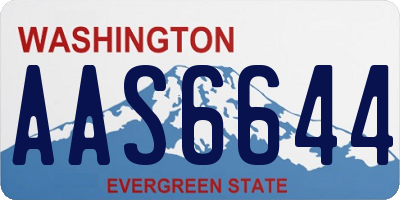 WA license plate AAS6644