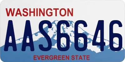 WA license plate AAS6646