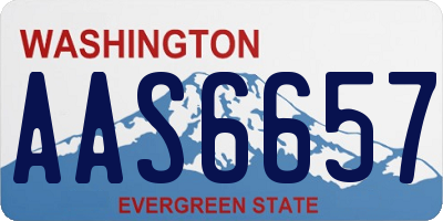 WA license plate AAS6657