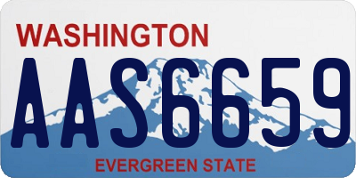 WA license plate AAS6659