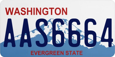WA license plate AAS6664