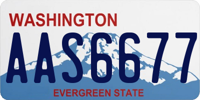 WA license plate AAS6677