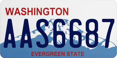 WA license plate AAS6687