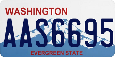 WA license plate AAS6695