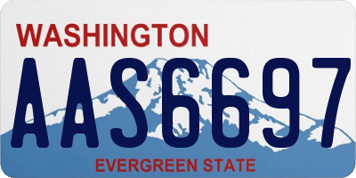 WA license plate AAS6697