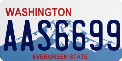 WA license plate AAS6699
