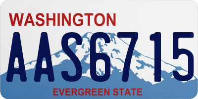 WA license plate AAS6715