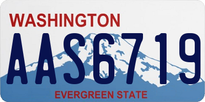 WA license plate AAS6719