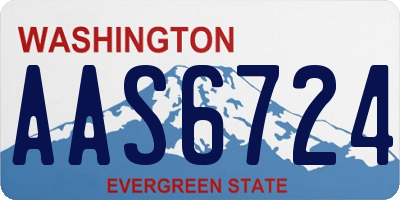 WA license plate AAS6724