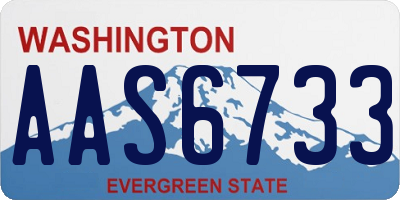 WA license plate AAS6733