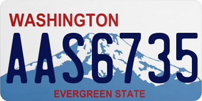 WA license plate AAS6735