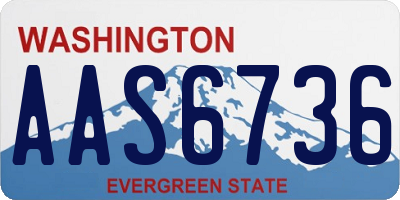 WA license plate AAS6736