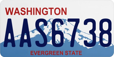WA license plate AAS6738