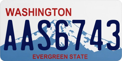 WA license plate AAS6743