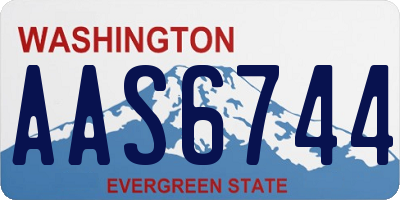 WA license plate AAS6744