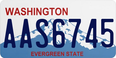 WA license plate AAS6745