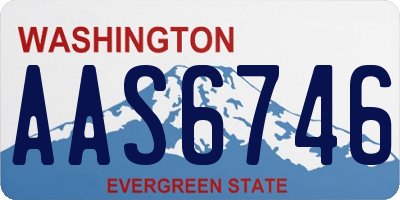 WA license plate AAS6746