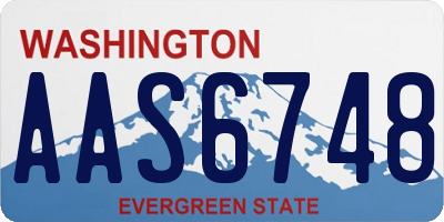 WA license plate AAS6748