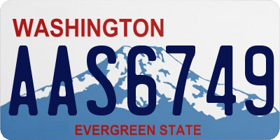 WA license plate AAS6749
