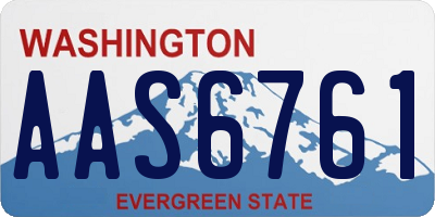 WA license plate AAS6761