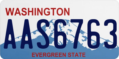 WA license plate AAS6763