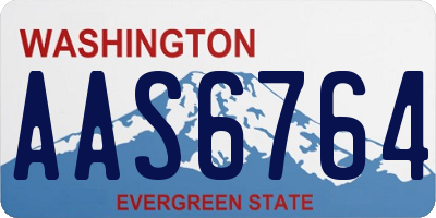 WA license plate AAS6764