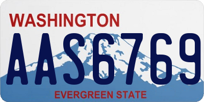 WA license plate AAS6769