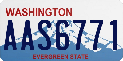 WA license plate AAS6771