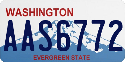 WA license plate AAS6772