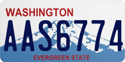WA license plate AAS6774