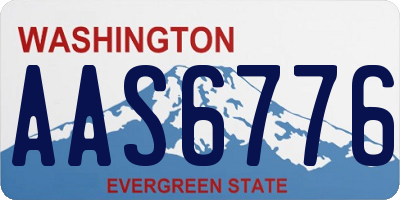 WA license plate AAS6776