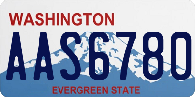 WA license plate AAS6780