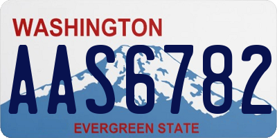 WA license plate AAS6782