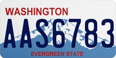 WA license plate AAS6783