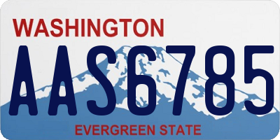 WA license plate AAS6785