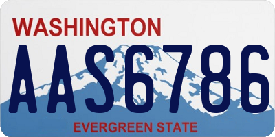 WA license plate AAS6786