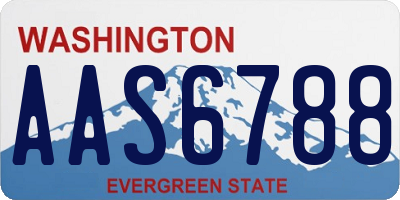 WA license plate AAS6788