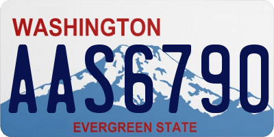 WA license plate AAS6790