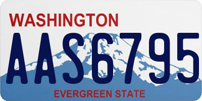 WA license plate AAS6795