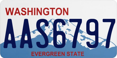 WA license plate AAS6797