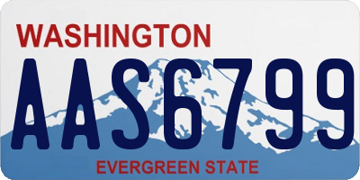 WA license plate AAS6799