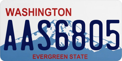 WA license plate AAS6805