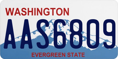 WA license plate AAS6809