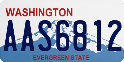 WA license plate AAS6812