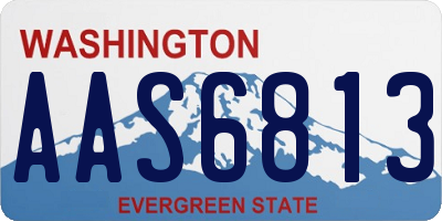 WA license plate AAS6813