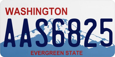 WA license plate AAS6825