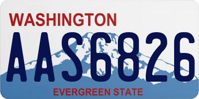 WA license plate AAS6826