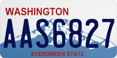 WA license plate AAS6827