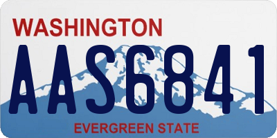 WA license plate AAS6841